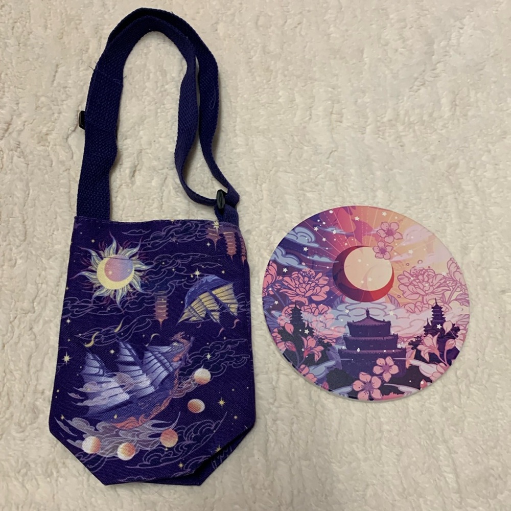 Owlcrate Travel Drink Tote Bag & Ceramic Trivet